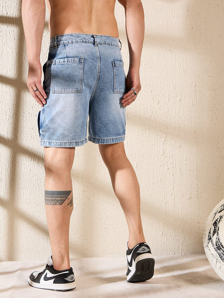 Ice Layered Denim Shorts Shorts Fugazee 