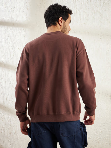 Brown Summit Seeker Oversized Sweatshirt Sweatshirts Fugazee 