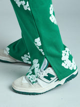 Green Floral Oversized Tracksuit Tracksuits Fugazee 