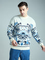 Ecru Royal Graphic Oversized Sweater Sweaters Fugazee 