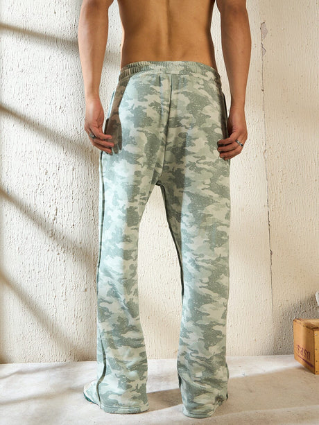 Light Camo Front Slit Relaxed Fit Trackpants Trackpants Fugazee 