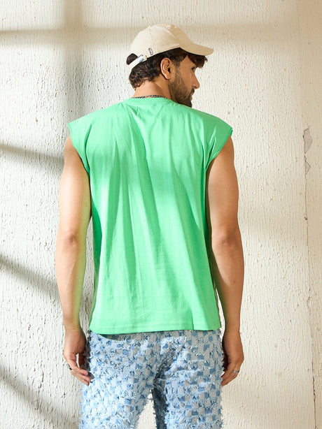 Mint Green Graphic Tank Tshirt T-shirts Fugazee 