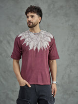 Heather Rose Ombre Star Embroidery Oversized T-shirt T-shirts Fugazee 