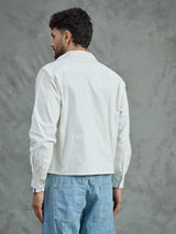 Ecru Angel Cropped Shirt With White Vest Shirts Fugazee 