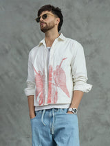 Ecru Angel Cropped Shirt With White Vest Shirts Fugazee 