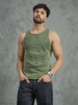 Green Acid Ribbed Vest T-shirts Fugazee 