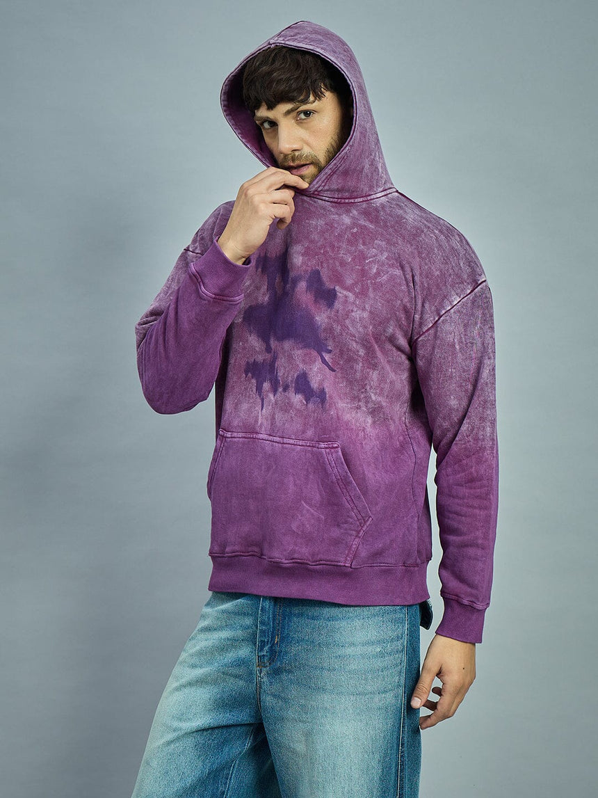 Purple Acid Ombre Graphic Hoodie Sweatshirts Fugazee 