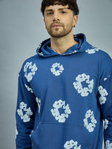 Navy Floral Oversized Tracksuit Tracksuits Fugazee 