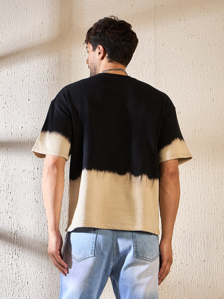 Black & White Ombre Dye Oversized Tshirt T-shirts Fugazee 