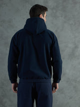 Navy Minimalist Polar Hoodie Sweatshirts Fugazee 