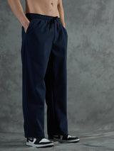 Navy Polar Fleece Relaxed Fit Trackpant Trackpants Fugazee 