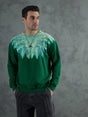 Green Star Embroidery Ombre Sweatshirt Sweatshirts Fugazee 