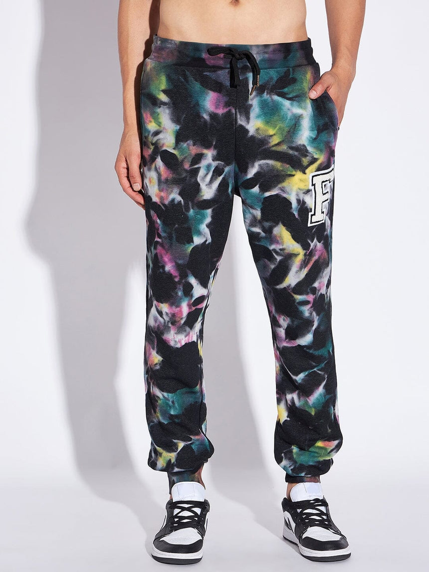 Multi Colour Tie and Dye Oversized Joggers Trackpants Fugazee 