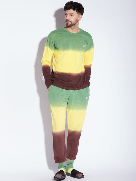 Lemon Tricolour Oversized Tshirt and Trackpant Clothing Set Clothing Set Fugazee 