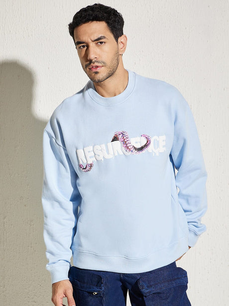 Sky Octopus Oversized Sweatshirt Sweatshirts Fugazee 