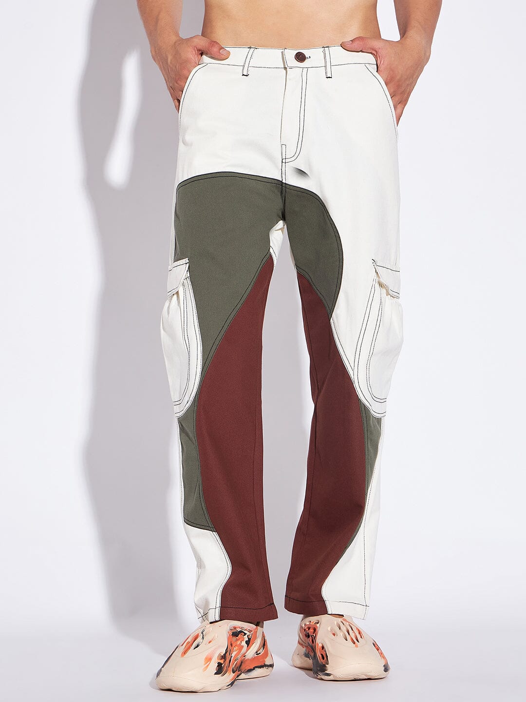 Mens Casual Baggy Pants Elastic Waist Loose Soft Trousers Solid Color  Straight - Walmart.com