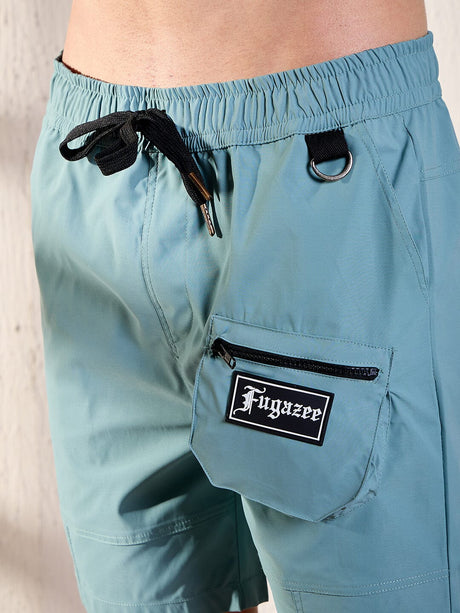 Teal Active Cargo Shorts Shorts Fugazee 