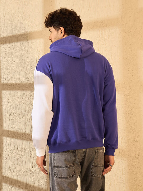 Purple Flames Patched Oversized Hoodie Sweatshirts Fugazee 