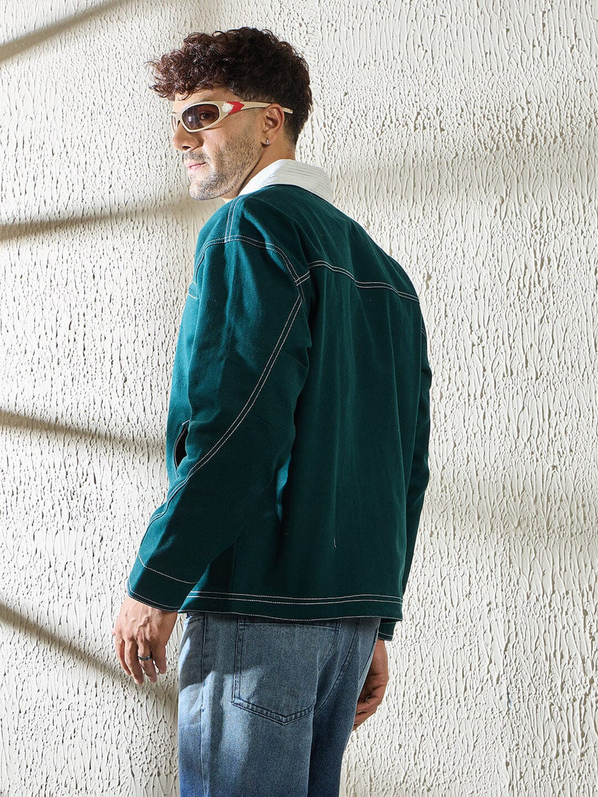 Green Heavyweight Harrington Jacket Jackets Fugazee 