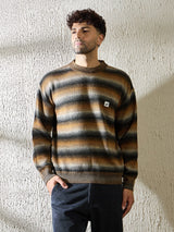 Brown Striped Oversized Sweater Sweaters Fugazee 