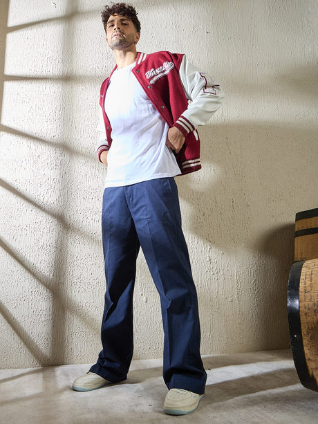 Maroon Statement Woollen Varsity Jacket Jackets Fugazee 