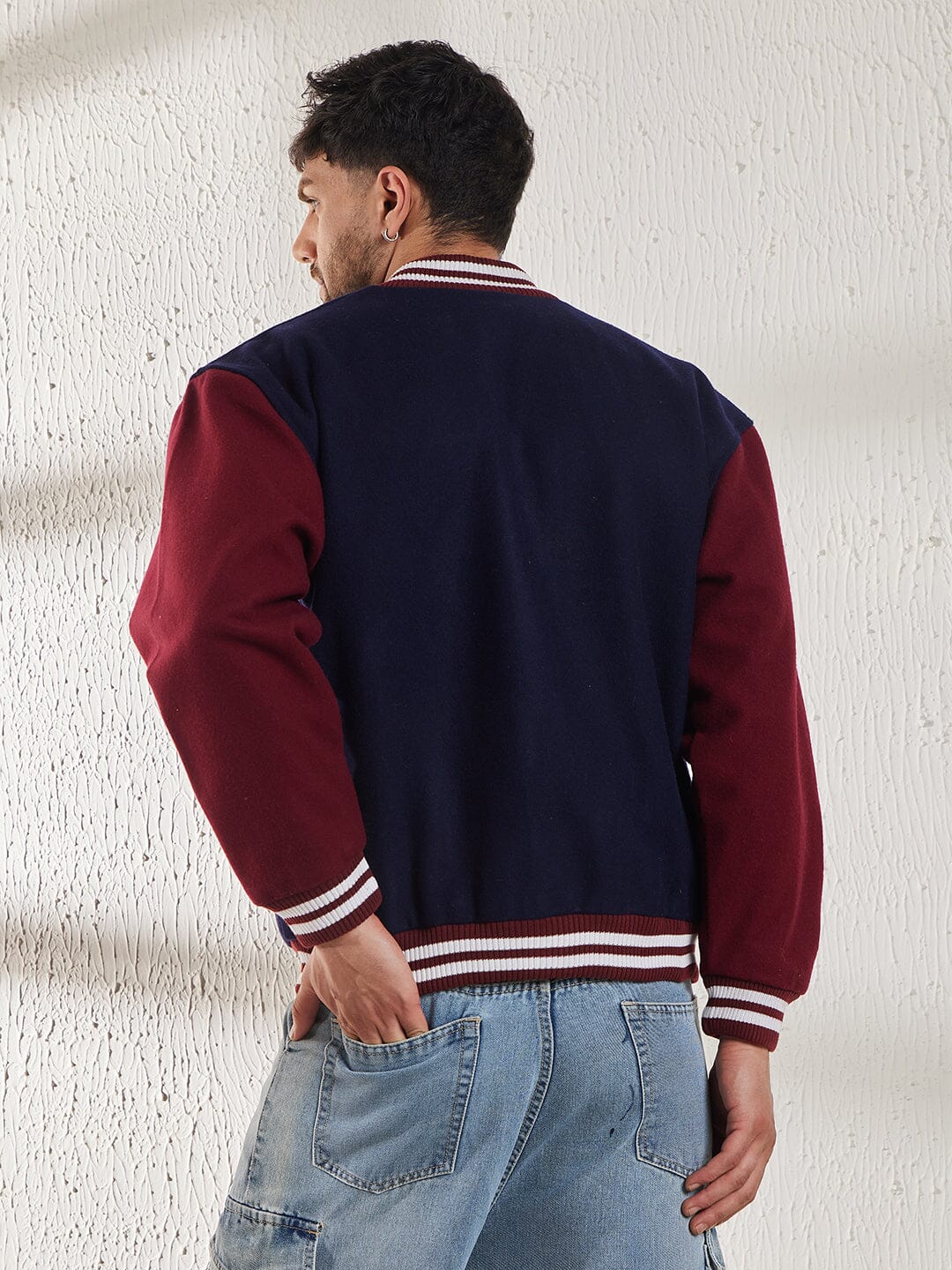 adidas Originals 'Preppy Varsity' unisex varsity jacket in burgundy and  beige | ASOS