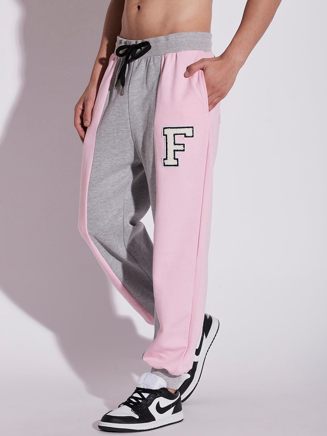 Pink discount joggers mens