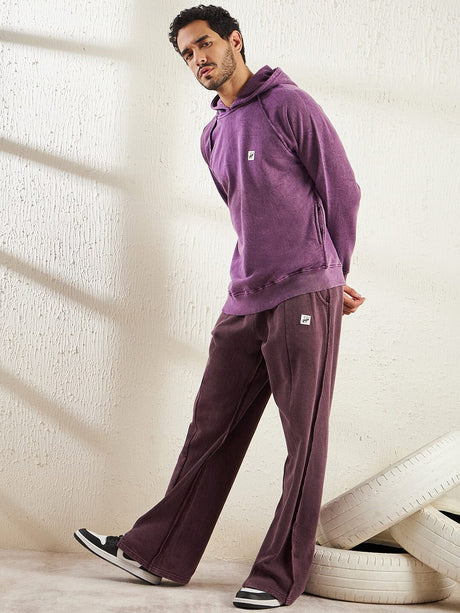 Mauve Dyed Raw Edged Tracksuit Tracksuits Fugazee 