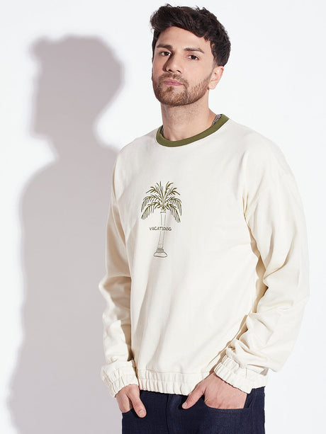 White Vacation Oversized Sweatshirt Sweatshirts Fugazee 