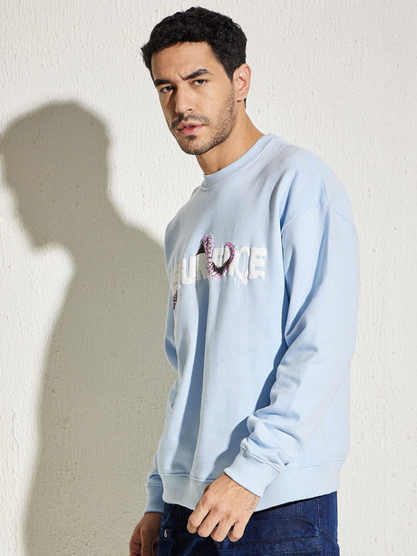 Sky Octopus Oversized Sweatshirt Sweatshirts Fugazee 