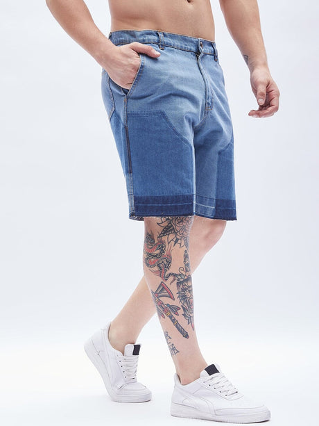 Ice Blue Carpenter Denim Shorts Shorts Fugazee 