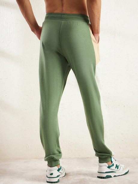 Mineral Green Cut And Sew Relaxed Fit Joggers Trackpants Fugazee 