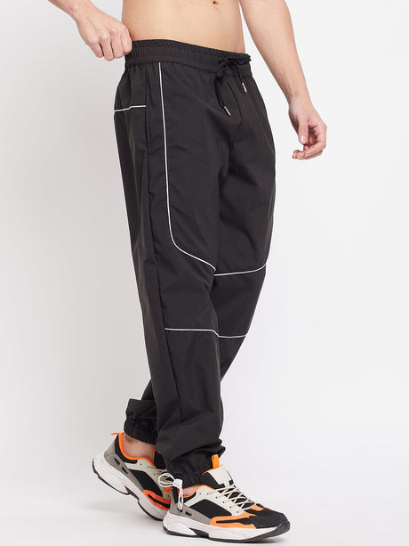 Black Nylon Parachute Trackpants Trackpants Fugazee 