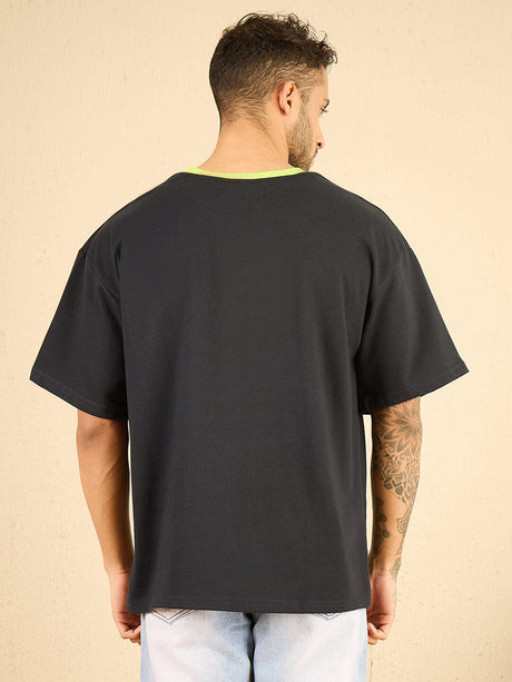 Navy Fish Embroidery Oversized Tshirt T-shirts Fugazee 