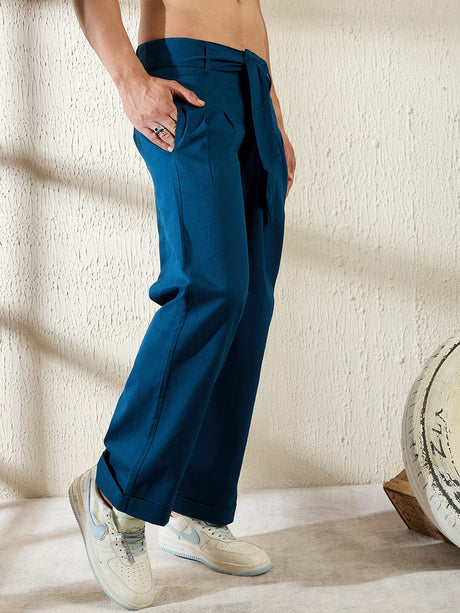 Navy Twill Korean Baggy Pants Trousers Fugazee 