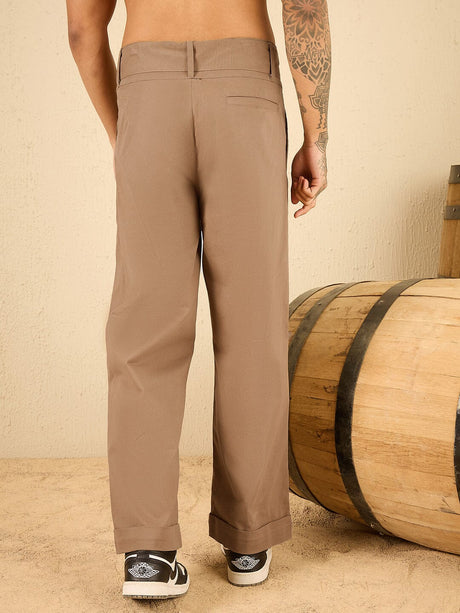 Tan Twill Korean Baggy Pants Trousers Fugazee 