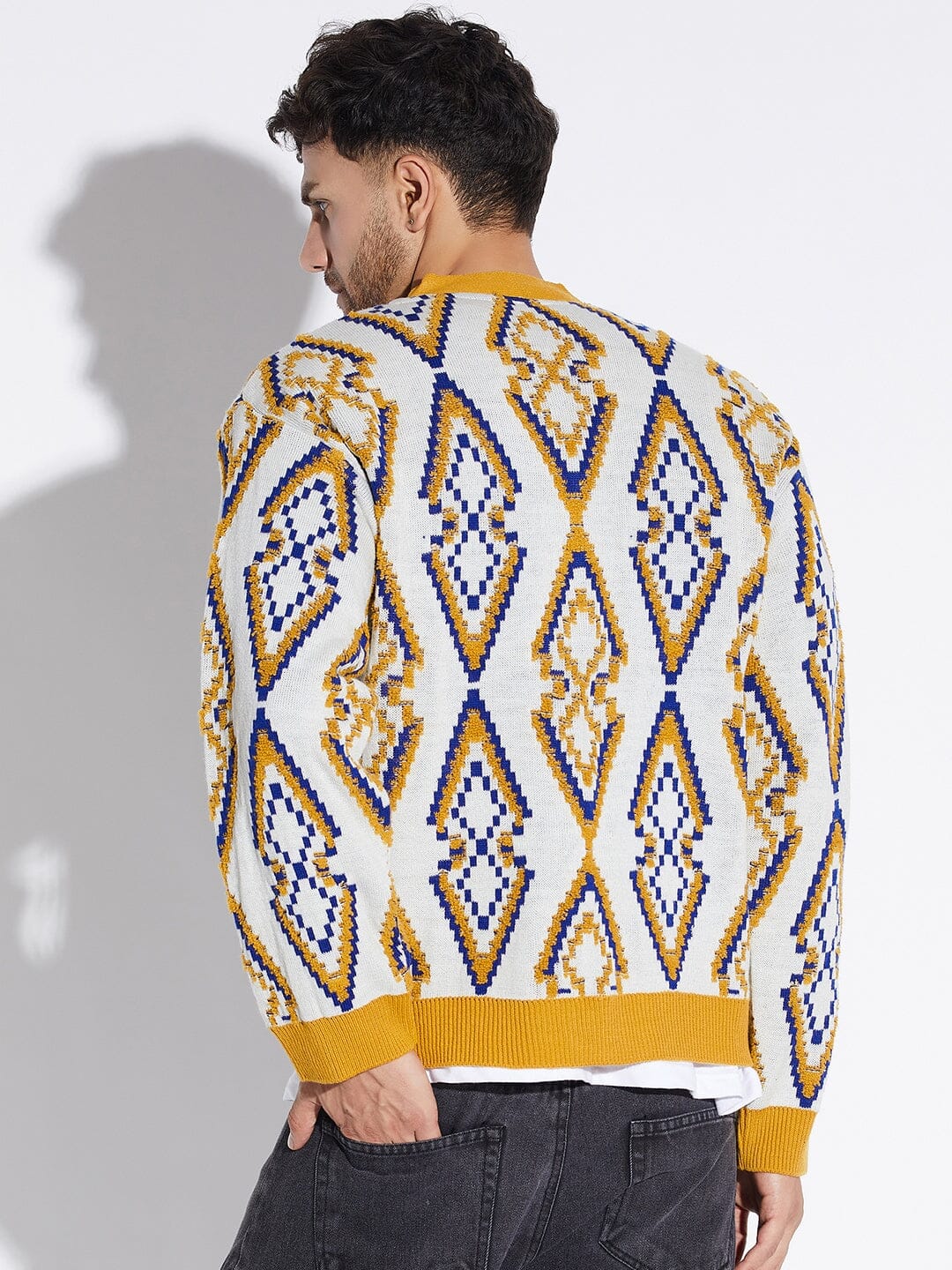 Mens 2025 printed cardigan