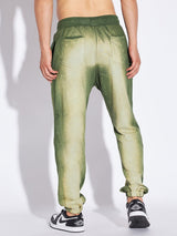 Olive Spray Bleached Relaxed Fit Jogger Trackpants Fugazee 