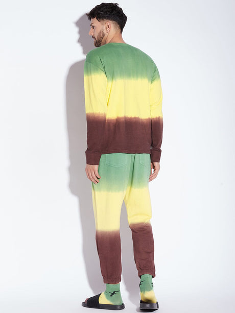 Lemon Tricolour Oversized Tshirt and Trackpant Clothing Set Clothing Set Fugazee 