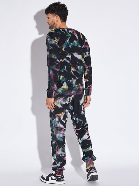 Multicolour Tie Dye Sweatshirt & Jogger Combo Tracksuit Tracksuits Fugazee 