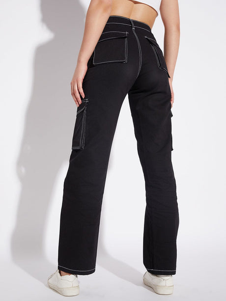 Black Unisex Carpenter Cargo Pants Trousers Fugazee 