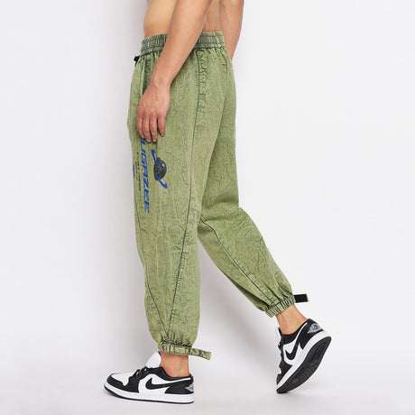 Green Acid Wash Hooper Trackpants Trackpants Fugazee 