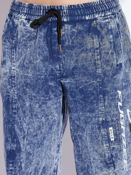 Blue Acid Wash Hooper Joggers Trackpants Fugazee 