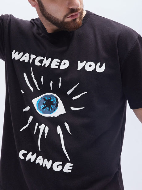 Black Change Graphic Oversized T-Shirt T-shirts Fugazee 