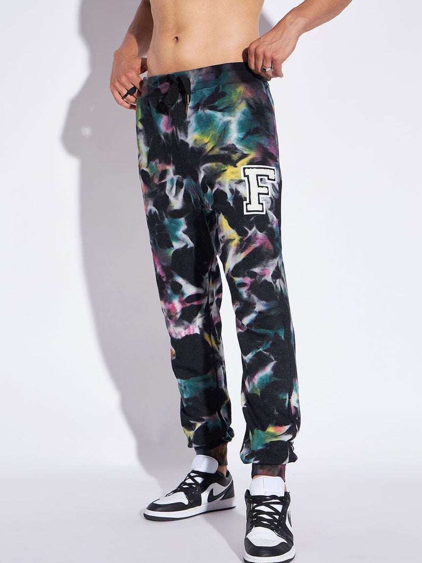 Multi Colour Tie and Dye Oversized Joggers Trackpants Fugazee 