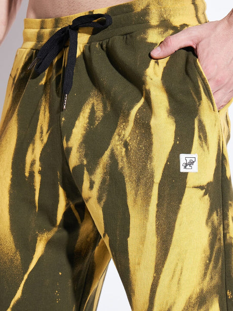 Olive & Yellow Tie Dye Matchiing Tracksuit Tracksuits Fugazee 