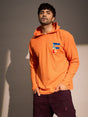 Orange Waflle Raw Edge Monogram Hoodie Sweatshirts Fugazee 