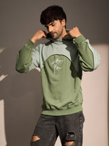 Mineral Green Super Baggy Cut & Sew Hoodie Sweatshirts Fugazee 