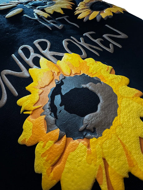 Black Sunflower Oversized Sweatshirt Sweatshirts Fugazee 