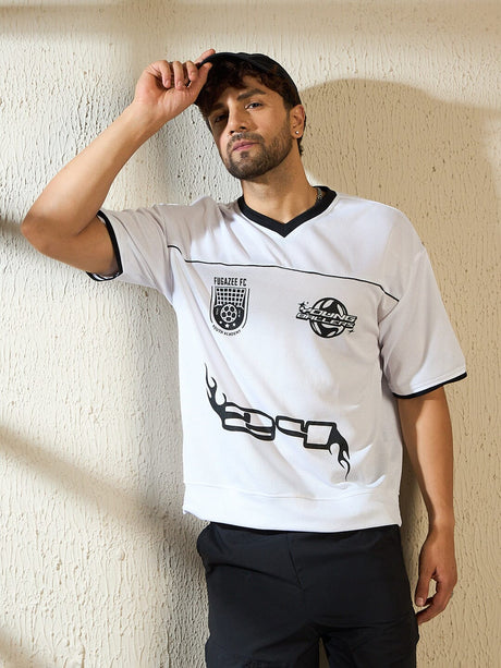 White Mesh Football Jersey Tshirt T-shirts Fugazee 